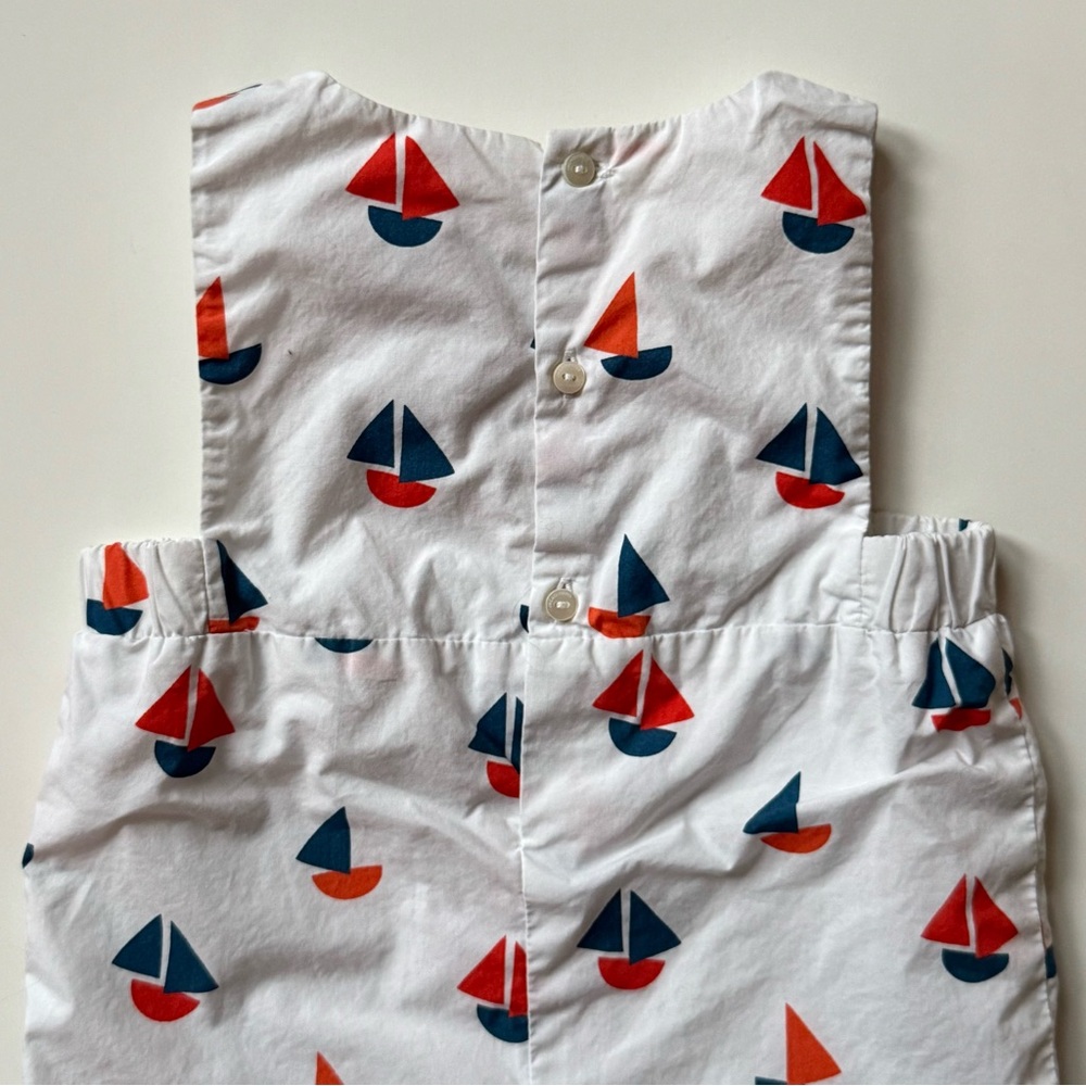Jacadi Baby Unisex Sailboat Romper - Size 12M - Picture 10 of 16